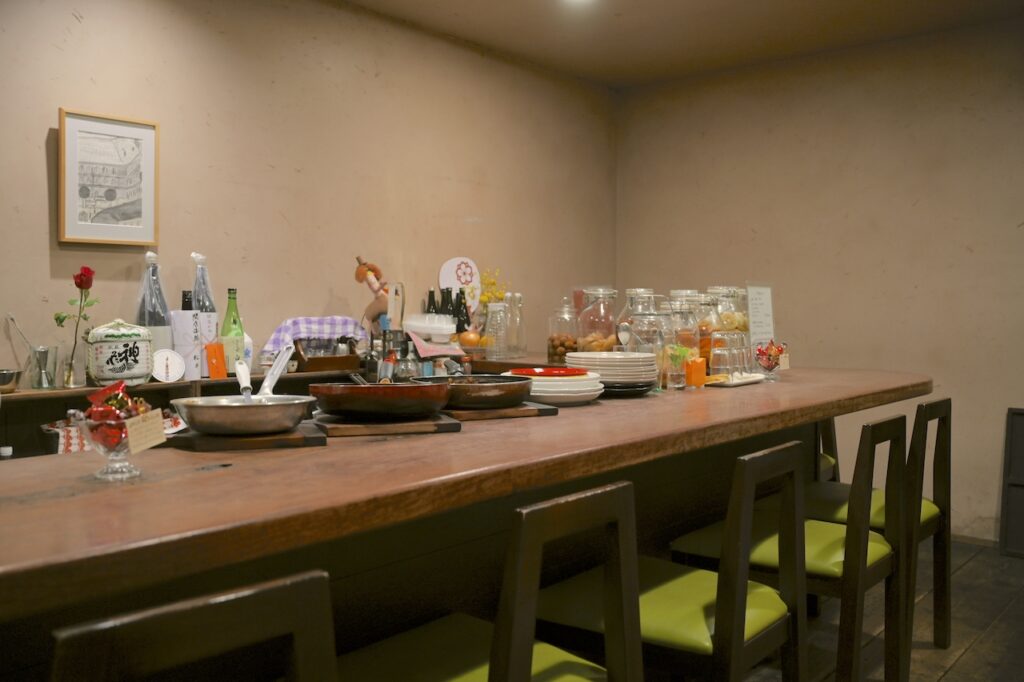 Counter seating at La Curry